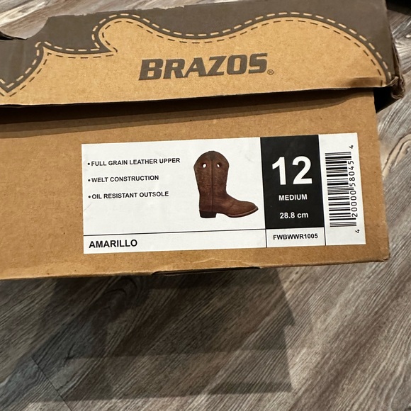 Brown Western Cowboy Boots with Red Accents - Picture 6 of 6